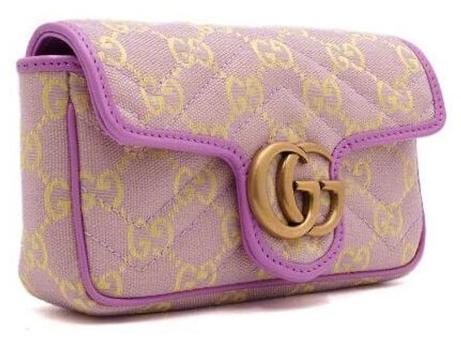 Gucci Borsa a spalla e crossbody Super Mini GG Marmont Canvas - vista 4