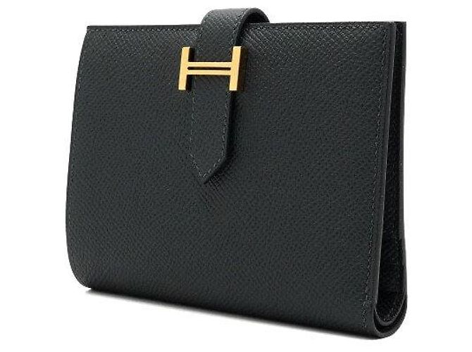 Hermès Cartera compacta con herrajes en oro amarillo - vista 3