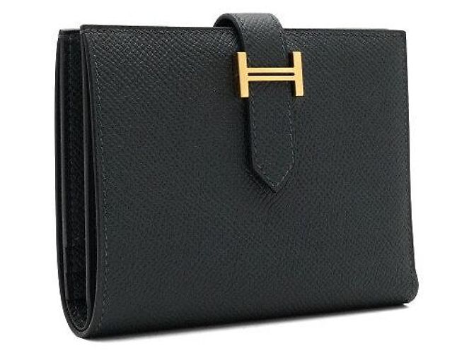 Hermès Cartera compacta con herrajes en oro amarillo - vista 4