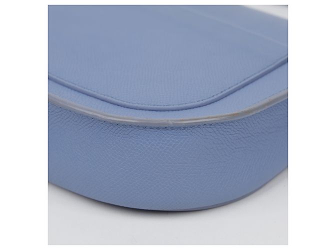 Céline Borsa a tracolla Trotter in pelle blu pastel - vista 12