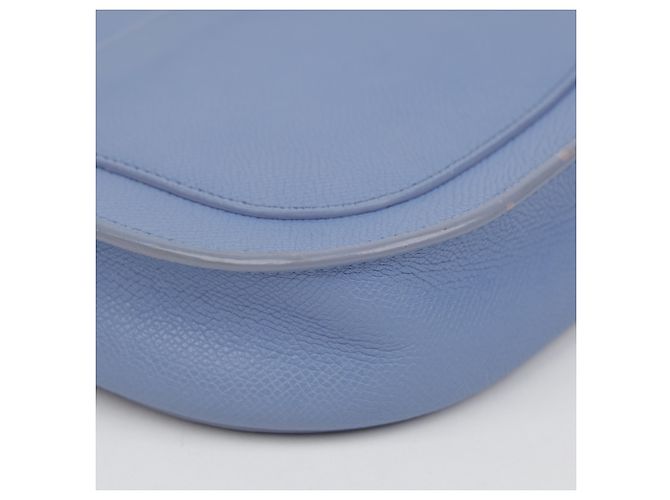 Céline Borsa a tracolla Trotter in pelle blu pastel - vista 13