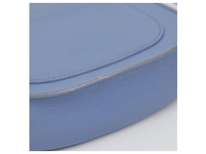 Céline Borsa a tracolla Trotter in pelle blu pastel - vista 14
