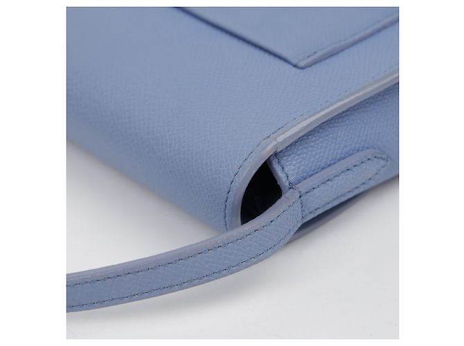 Céline Borsa a tracolla Trotter in pelle blu pastel - vista 15