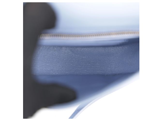 Céline Borsa a tracolla Trotter in pelle blu pastel - vista 20