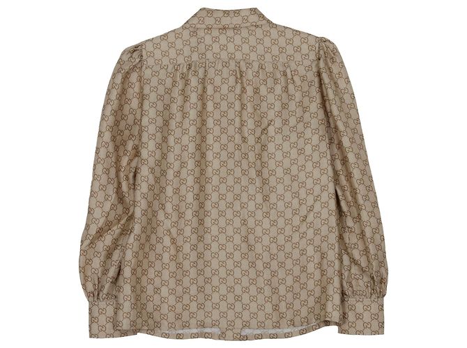 Gucci Blusa de Twill con estampado GG - vista 2