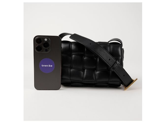 Bottega Veneta Borsa a tracolla Cassette Small imbottita Nera - vista 8