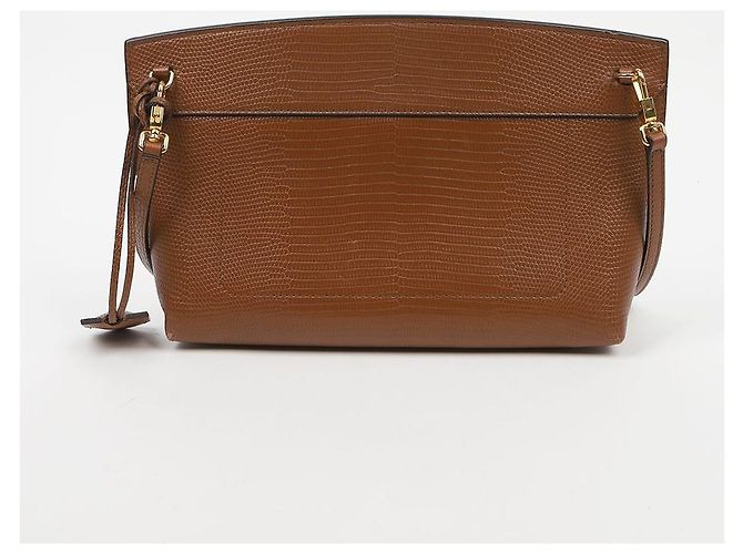 Burberry Borsa Society Clutch a Spalla e Tracolla Brown - vista 3