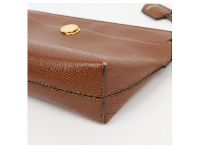 Burberry Borsa Society Clutch a Spalla e Tracolla Brown - vista 6