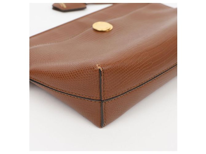 Burberry Borsa Society Clutch a Spalla e Tracolla Brown - vista 7