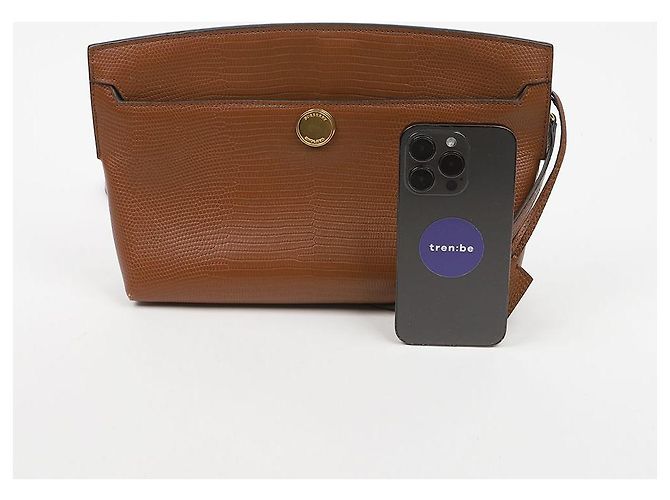 Burberry Borsa Society Clutch a Spalla e Tracolla Brown - vista 8