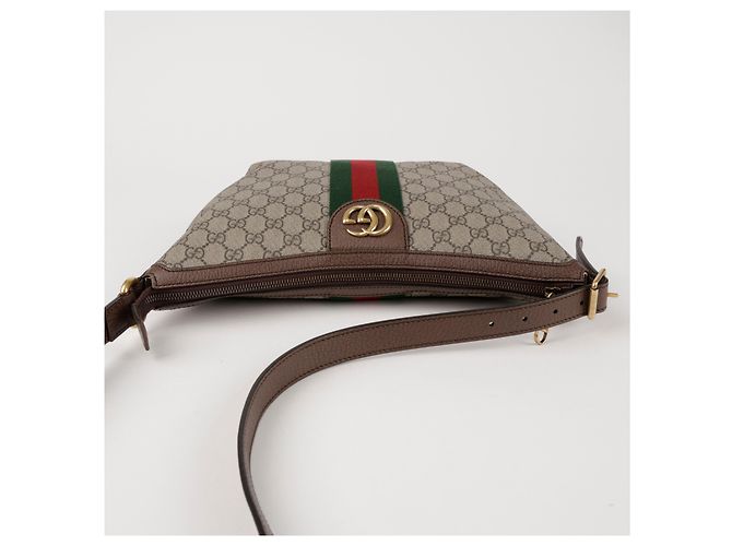 Gucci Borsa a tracolla hobo Ophidia GG Supreme Canvas Brown - vista 4