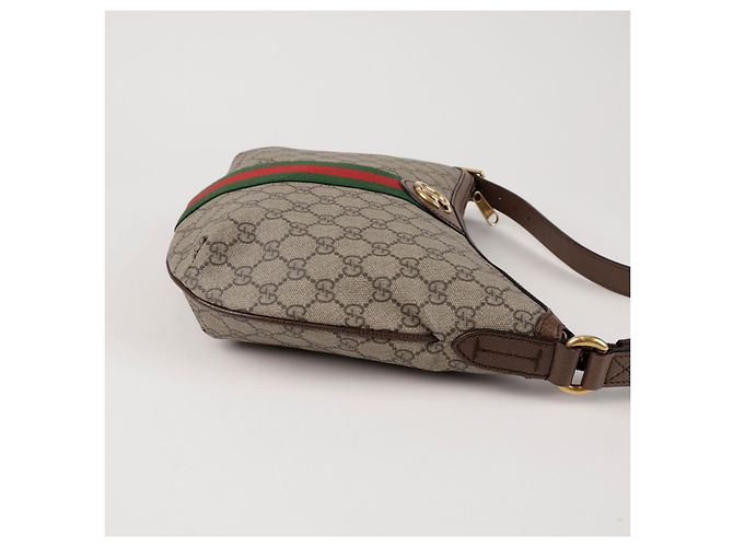 Gucci Borsa a tracolla hobo Ophidia GG Supreme Canvas Brown - vista 5