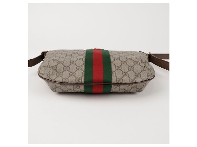 Gucci Borsa a tracolla hobo Ophidia GG Supreme Canvas Brown - vista 6