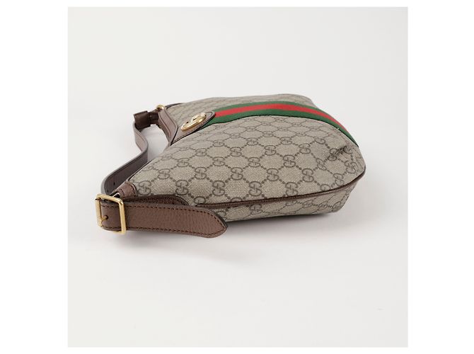 Gucci Borsa a tracolla hobo Ophidia GG Supreme Canvas Brown - vista 7