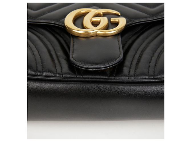Gucci Borsa a tracolla GG Marmont Small Matelassé Nera - vista 11
