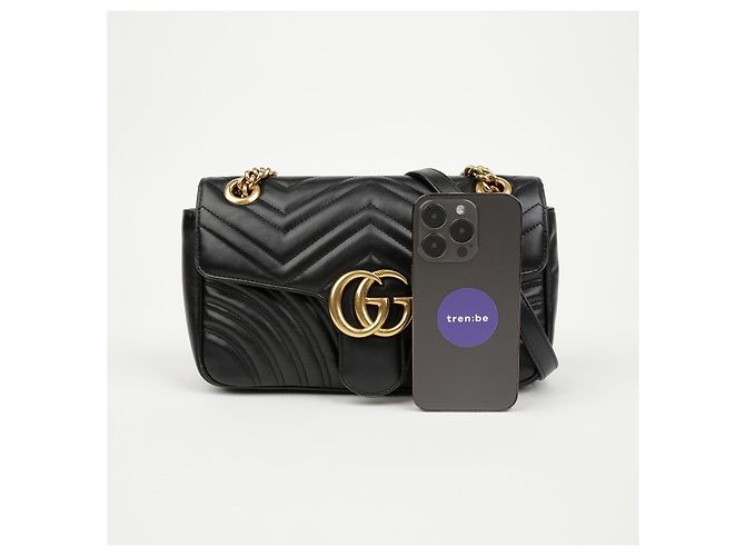 Gucci Borsa a tracolla GG Marmont Small Matelassé Nera - vista 15