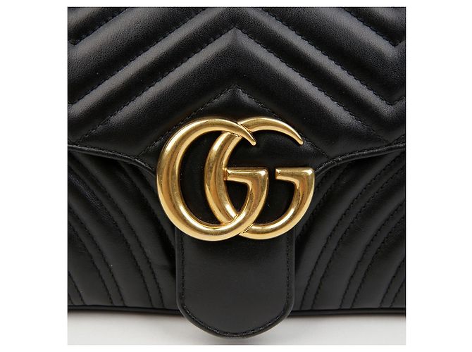 Gucci Borsa a tracolla GG Marmont Small Matelassé Nera - vista 2