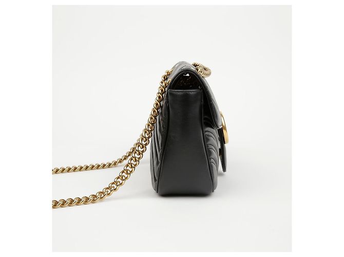 Gucci Borsa a tracolla GG Marmont Small Matelassé Nera - vista 4