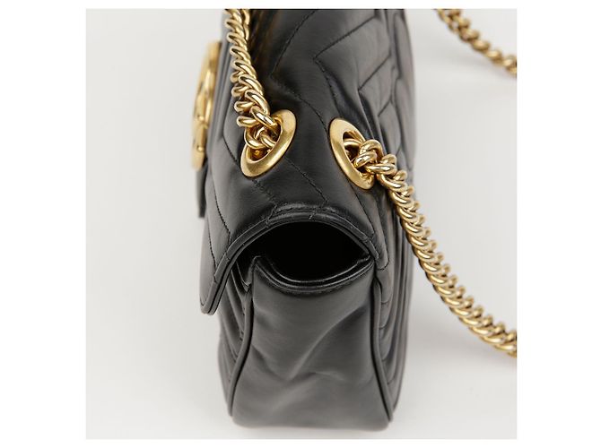 Gucci Borsa a tracolla GG Marmont Small Matelassé Nera - vista 6
