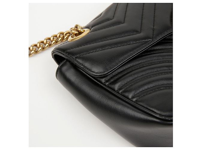 Gucci Borsa a tracolla GG Marmont Small Matelassé Nera - vista 8