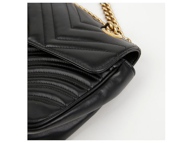 Gucci Borsa a tracolla GG Marmont Small Matelassé Nera - vista 9
