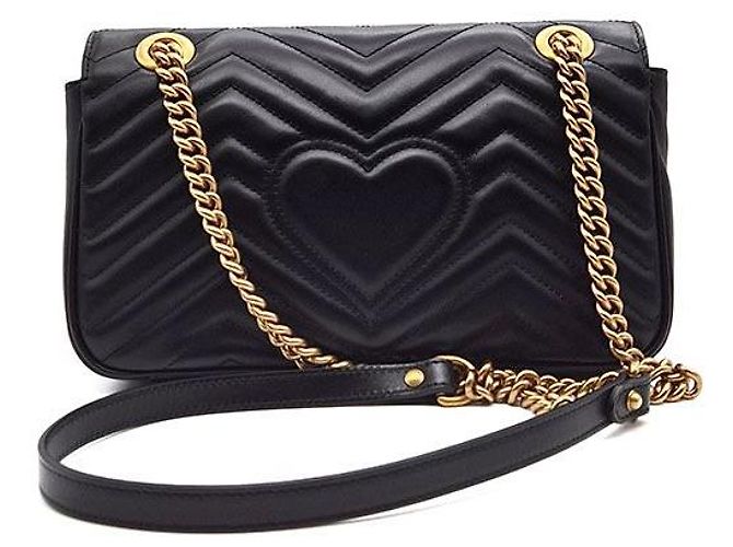 Gucci Borsa a tracolla Marmont Matelassé con catena - vista 3