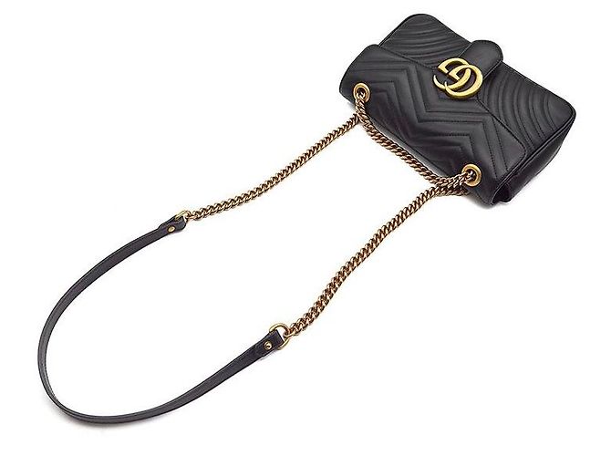Gucci Borsa a tracolla Marmont Matelassé con catena - vista 4