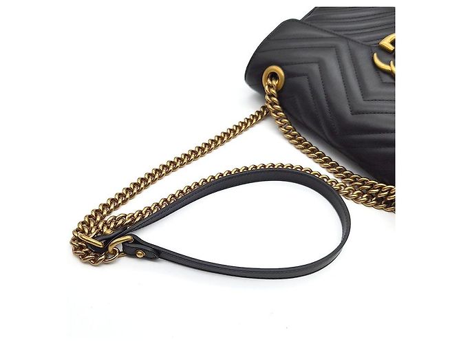 Gucci Borsa a tracolla Marmont Matelassé con catena - vista 5