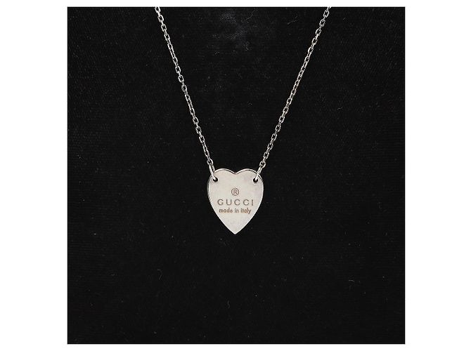 Gucci Collana con pendente a cuore Trademark Silver - vista 3