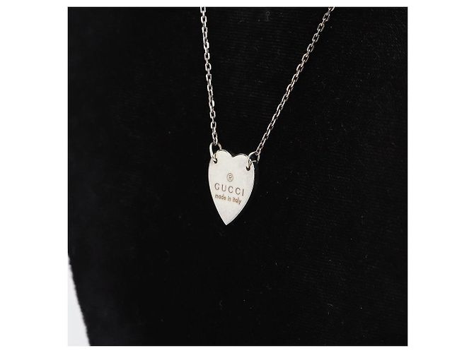 Gucci Collana con pendente a cuore Trademark Silver - vista 4