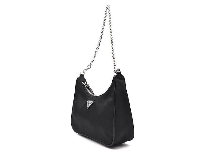 Prada Borsa Hobo Reedition in nylon con tracolla a catena - vista 2
