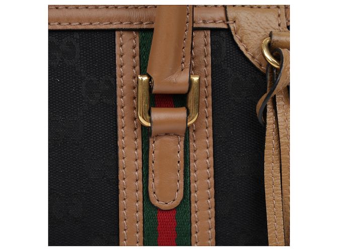 Gucci Mini borsa tote a tracolla e manico Marrone Nero - vista 10