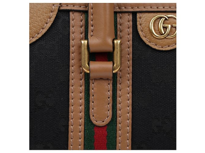 Gucci Mini borsa tote a tracolla e manico Marrone Nero - vista 12
