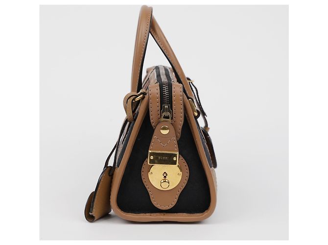 Gucci Mini borsa tote a tracolla e manico Marrone Nero - vista 14