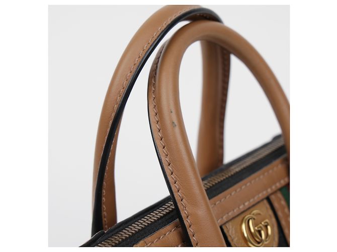 Gucci Mini borsa tote a tracolla e manico Marrone Nero - vista 16