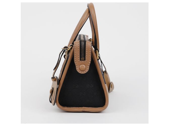 Gucci Mini borsa tote a tracolla e manico Marrone Nero - vista 17