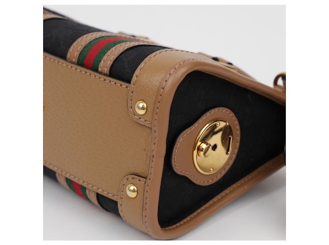 Gucci Mini borsa tote a tracolla e manico Marrone Nero - vista 19