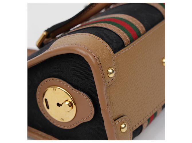 Gucci Mini borsa tote a tracolla e manico Marrone Nero - vista 20