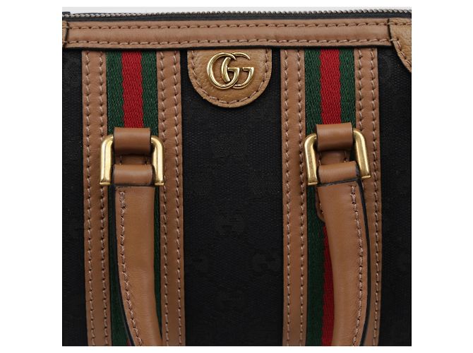 Gucci Mini borsa tote a tracolla e manico Marrone Nero - vista 23