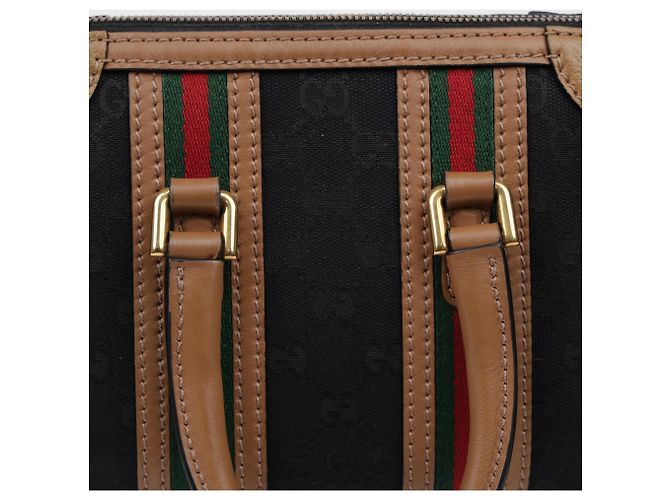 Gucci Mini borsa tote a tracolla e manico Marrone Nero - vista 24