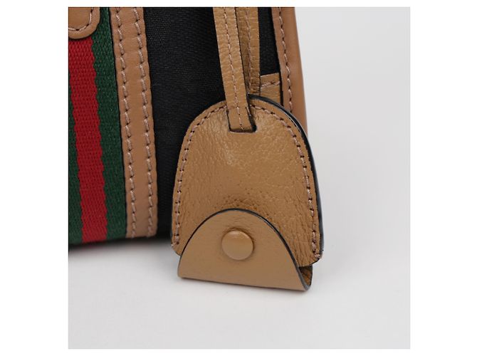 Gucci Mini borsa tote a tracolla e manico Marrone Nero - vista 8