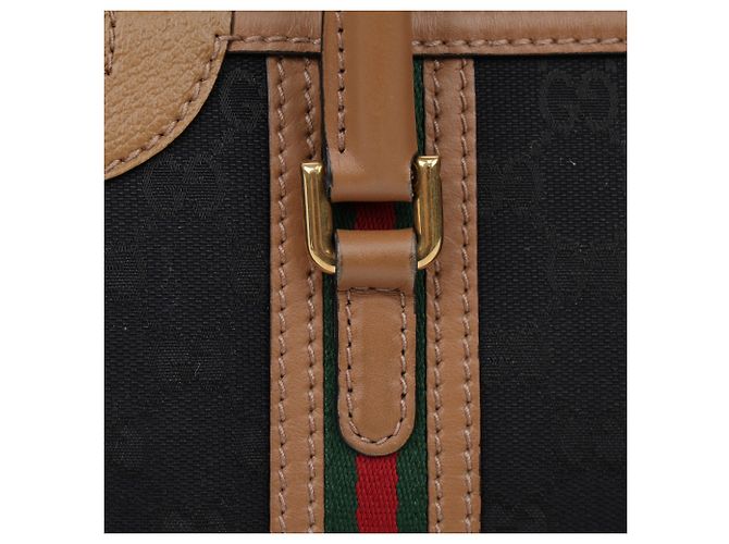 Gucci Mini borsa tote a tracolla e manico Marrone Nero - vista 9