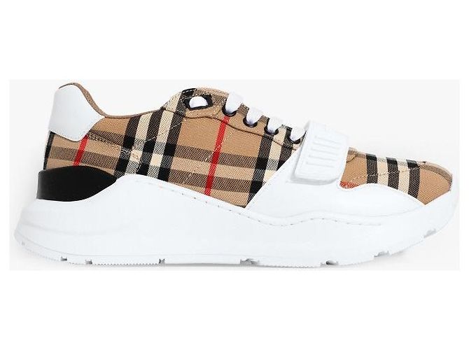Burberry Baskets en cuir daim Check - vue 2