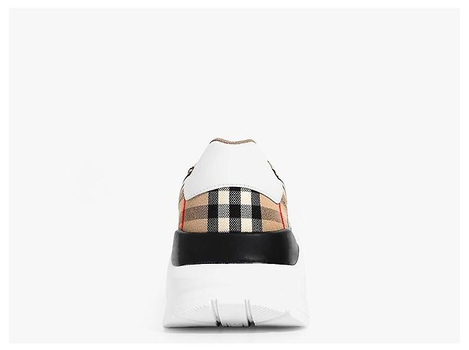 Burberry Baskets en cuir daim Check - vue 6