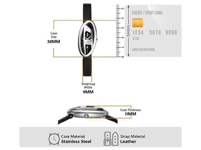 Diesel Reloj de cuero para mujer D-Era - vista 3
