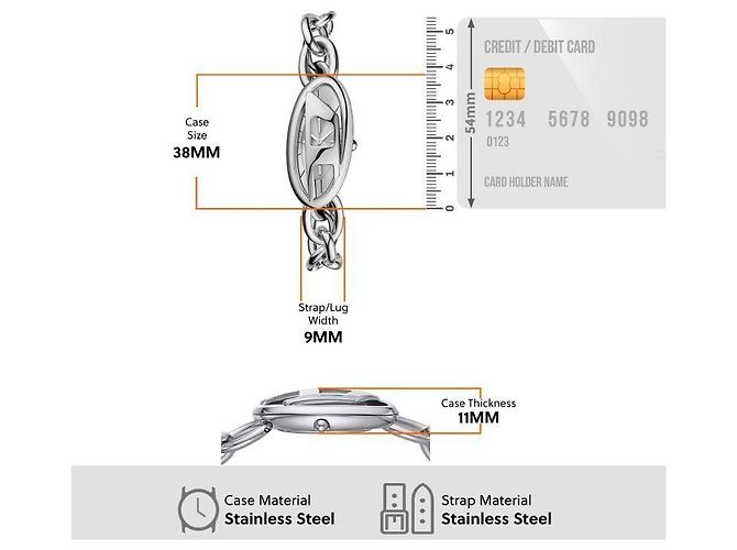 Diesel D-Era Damenmetalluhr - Ansicht 3