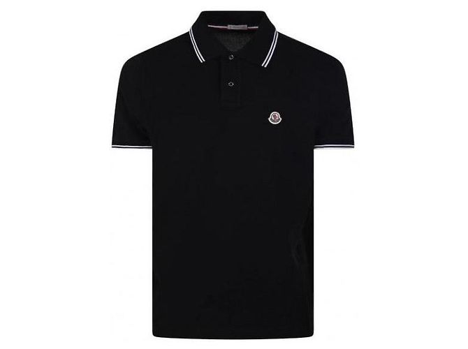 Moncler Baumwoll-Poloshirt mit Logo-Patch - Ansicht 4
