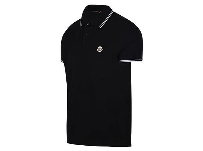 Moncler Baumwoll-Poloshirt mit Logo-Patch - Ansicht 5
