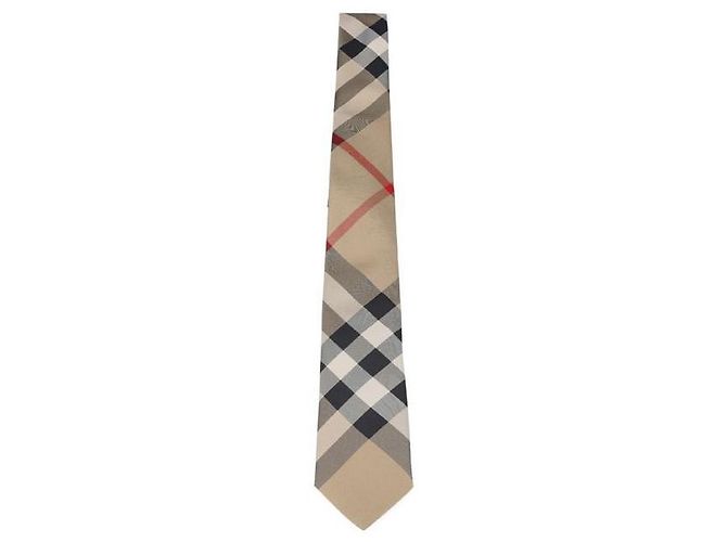 Cravatta in seta Burberry a quadri - vista 4
