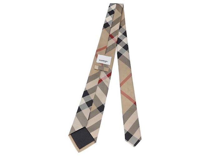 Cravatta in seta Burberry a quadri - vista 5